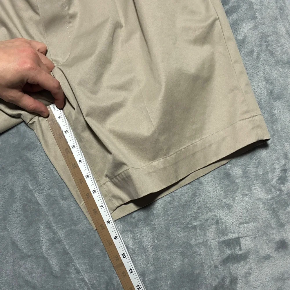 Brooks Brothers Pleated Advantage Chino Stretch Shorts Mens W40 Tan Khaki
